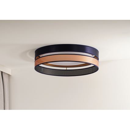 Duolla - LED Plafondlamp ROLLER DUO SHINY LED/24W/230V diameter 45 cm blauw/koper