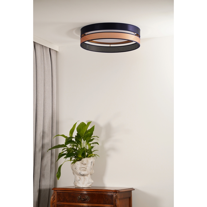 Duolla - LED Plafondlamp ROLLER DUO SHINY LED/24W/230V diameter 45 cm blauw/koper