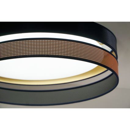 Duolla - LED Plafondlamp ROLLER DUO SHINY LED/24W/230V diameter 45 cm blauw/koper