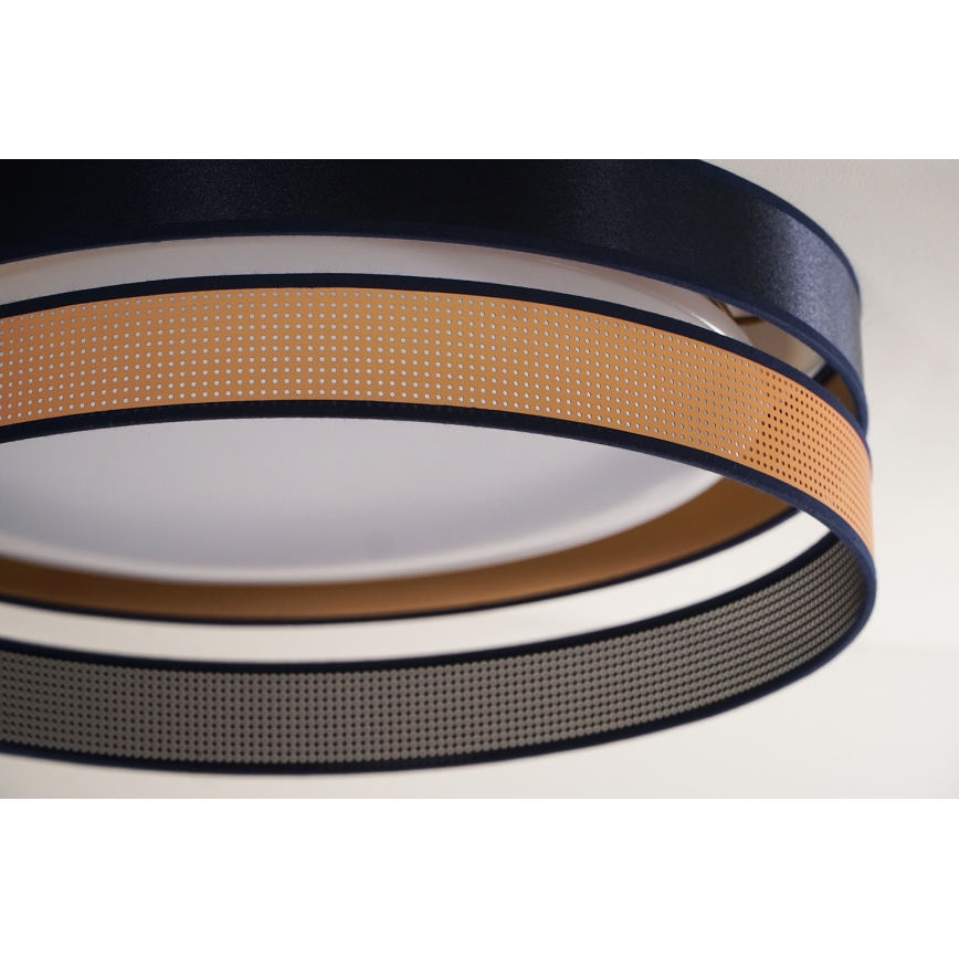 Duolla - LED Plafondlamp ROLLER DUO SHINY LED/24W/230V diameter 45 cm blauw/koper