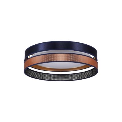 Duolla - LED Plafondlamp ROLLER DUO SHINY LED/24W/230V diameter 45 cm blauw/koper