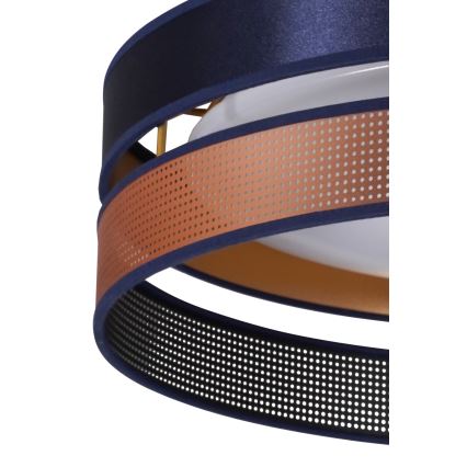 Duolla - LED Plafondlamp ROLLER DUO SHINY LED/24W/230V diameter 45 cm blauw/koper