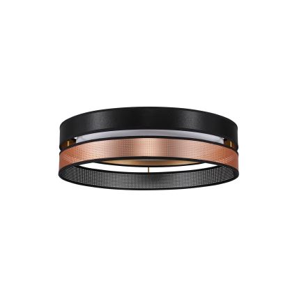 Duolla - LED Plafondlamp ROLLER DUO SHINY LED/24W/230V diameter 45 cm zwart/koper