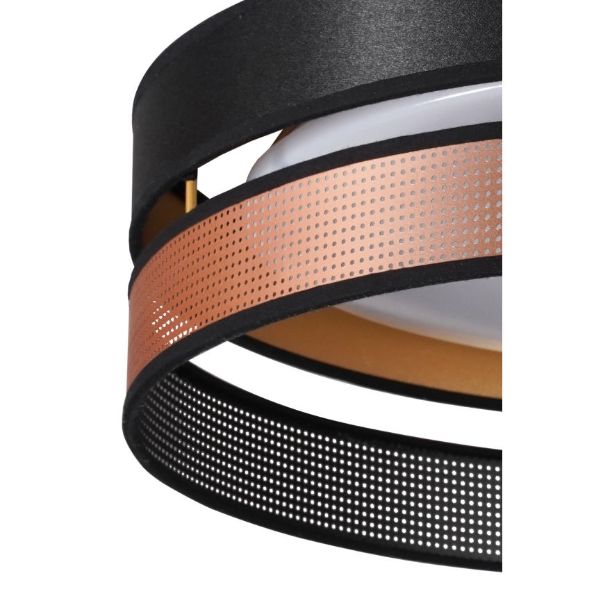 Duolla - LED Plafondlamp ROLLER DUO SHINY LED/24W/230V diameter 45 cm zwart/koper