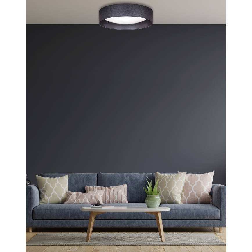 Duolla - LED Plafondlamp ROLLER LED/24W/230V diameter 45 cm antraciet