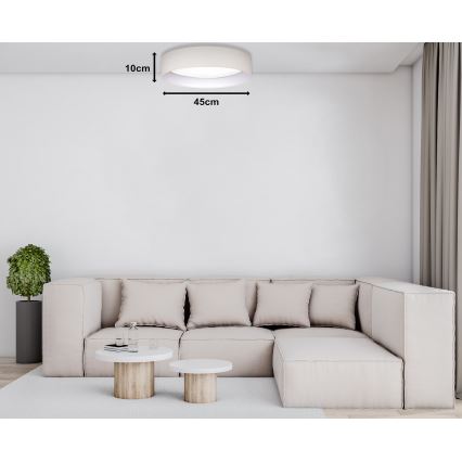 Duolla - LED Plafondlamp ROLLER LED/24W/230V diameter 45 cm crème