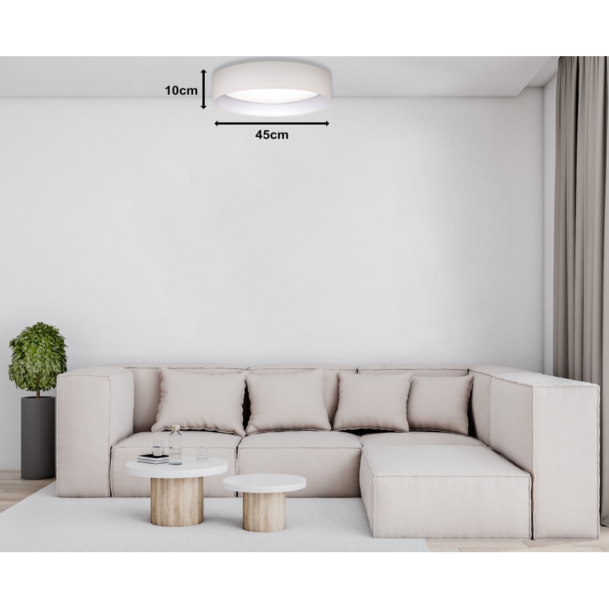 Duolla - LED Plafondlamp ROLLER LED/24W/230V diameter 45 cm crème