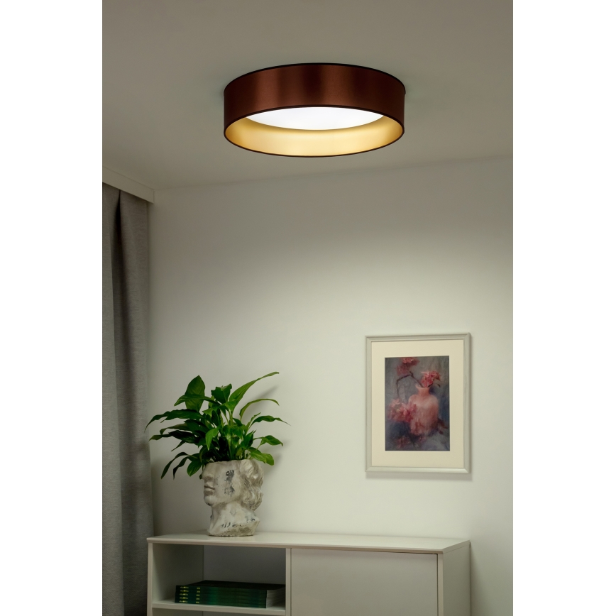 Duolla - LED Plafondlamp ROLLER LED/24W/230V diameter 45 cm koper/goud