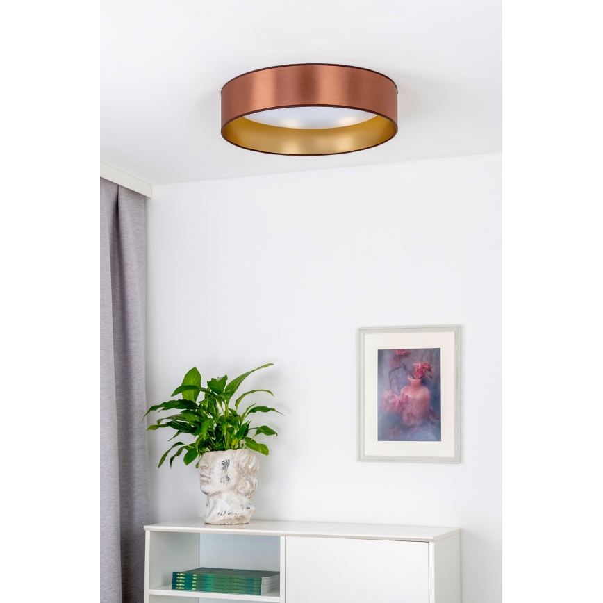 Duolla - LED Plafondlamp ROLLER LED/24W/230V diameter 45 cm koper/goud
