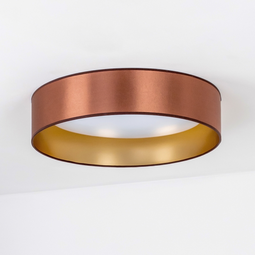 Duolla - LED Plafondlamp ROLLER LED/24W/230V diameter 45 cm koper/goud