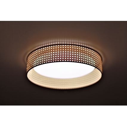 Duolla - LED Plafondlamp ROLLER LED/24W/230V diameter 45 cm rotan