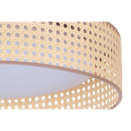 Duolla - LED Plafondlamp ROLLER LED/24W/230V diameter 45 cm rotan