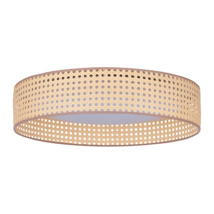 Duolla - LED Plafondlamp ROLLER LED/24W/230V diameter 45 cm rotan