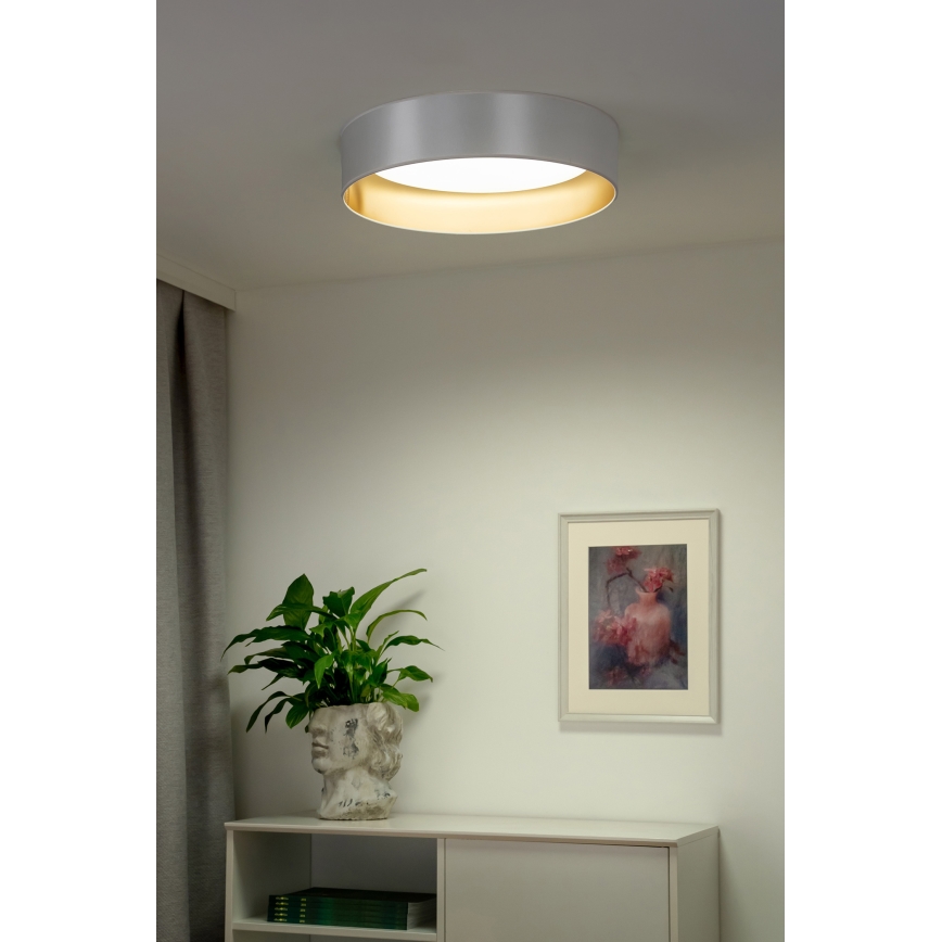 Duolla - LED Plafondlamp ROLLER LED/24W/230V diameter 45 cm zilver/goud