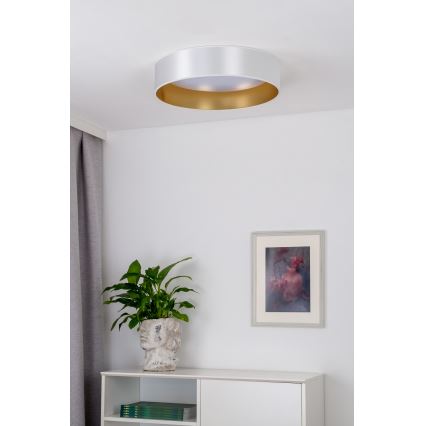 Duolla - LED Plafondlamp ROLLER LED/24W/230V diameter 45 cm zilver/goud