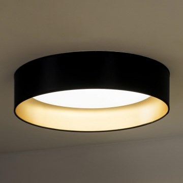 Duolla - LED Plafondlamp ROLLER LED/24W/230V diameter 45 cm zwart/goud