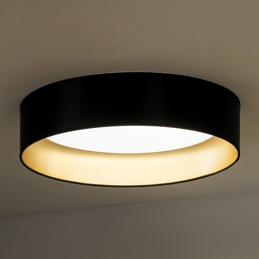 Duolla - LED Plafondlamp ROLLER LED/24W/230V diameter 45 cm zwart/goud