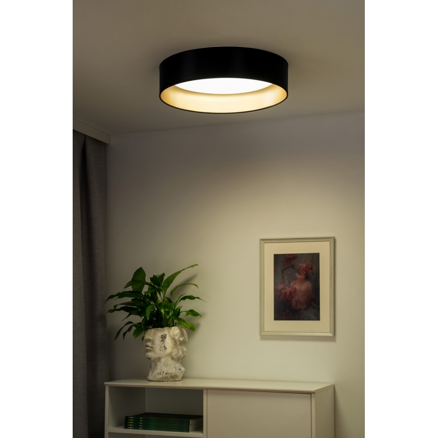 Duolla - LED Plafondlamp ROLLER LED/24W/230V diameter 45 cm zwart/goud