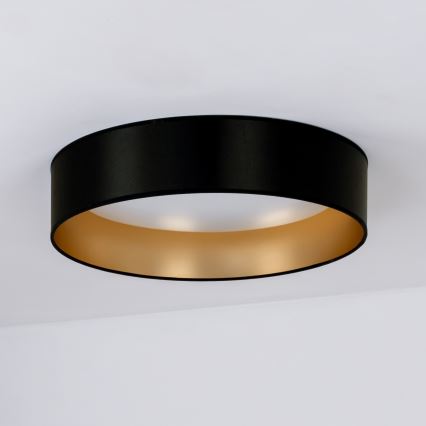 Duolla - LED Plafondlamp ROLLER LED/24W/230V diameter 45 cm zwart/goud