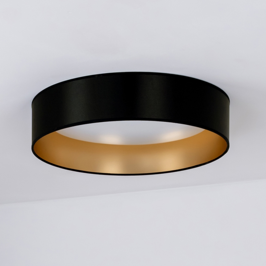 Duolla - LED Plafondlamp ROLLER LED/24W/230V diameter 45 cm zwart/goud