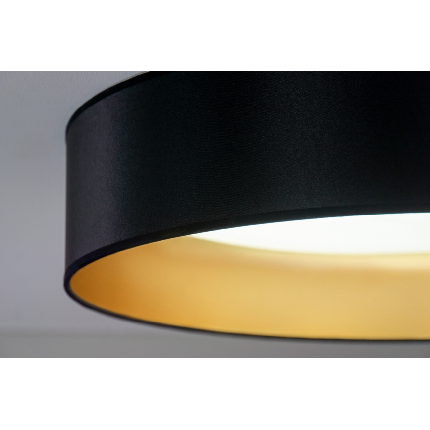 Duolla - LED Plafondlamp ROLLER LED/24W/230V diameter 45 cm zwart/goud
