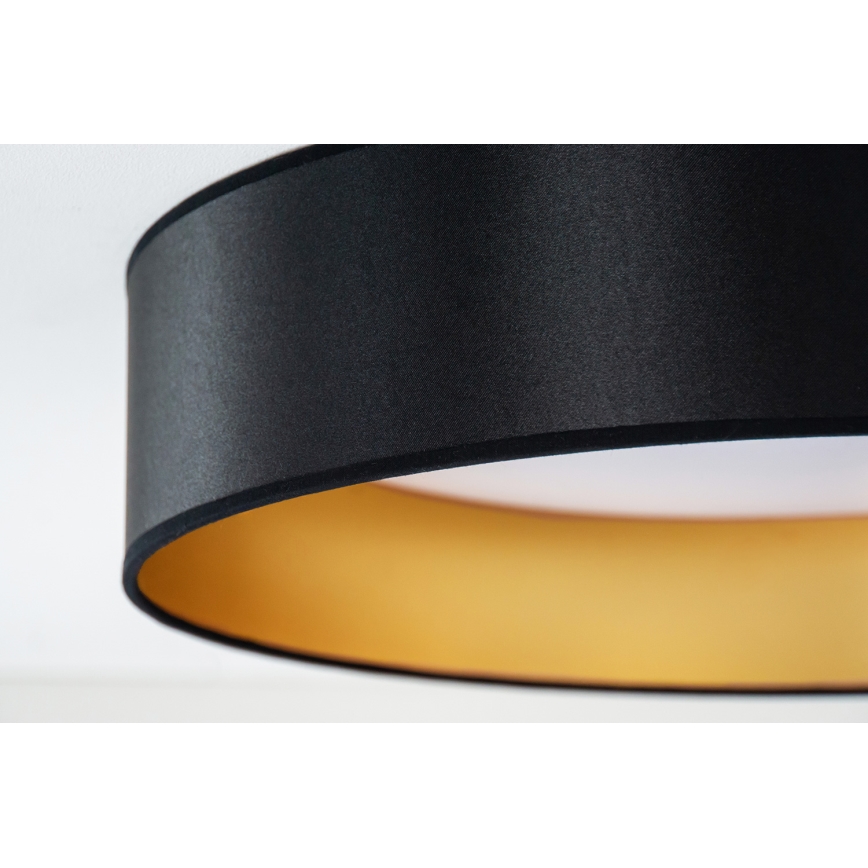 Duolla - LED Plafondlamp ROLLER LED/24W/230V diameter 45 cm zwart/goud