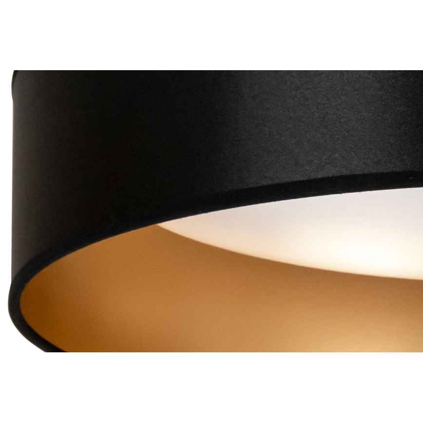 Duolla - LED Plafondlamp ROLLER LED/24W/230V diameter 45 cm zwart/goud