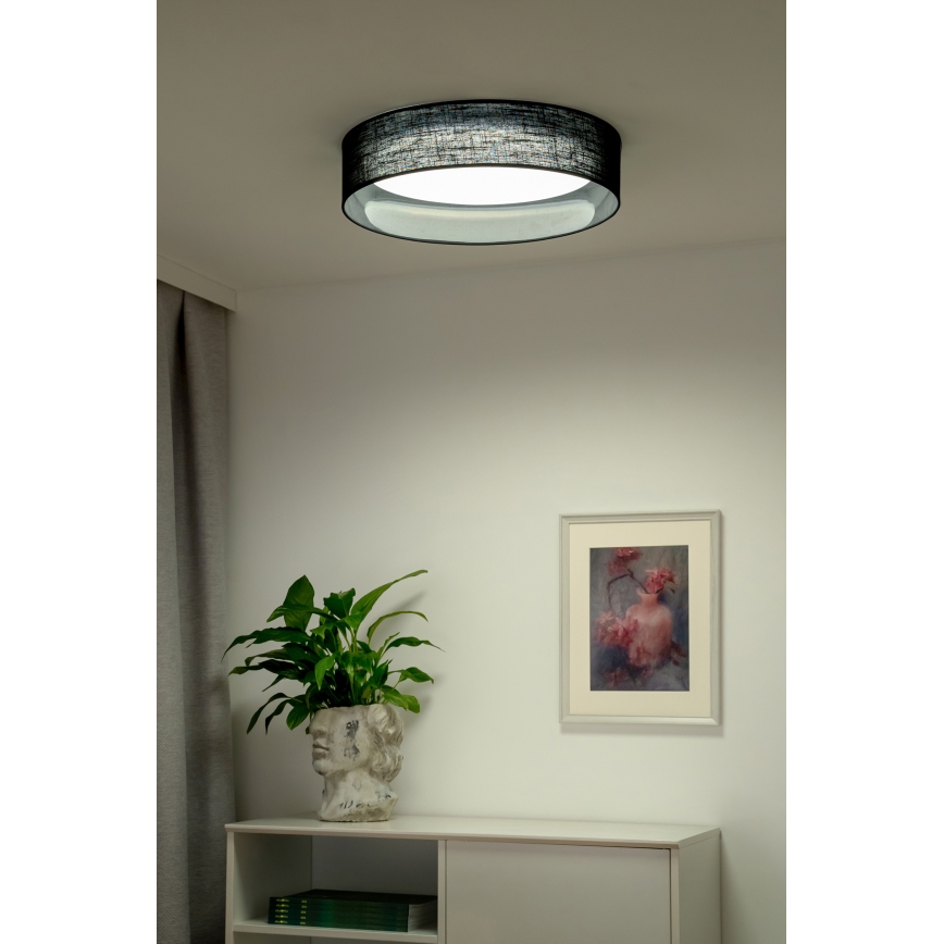 Duolla - LED Plafondlamp ROLLER LED/24W/230V diameter 45 cm zwart