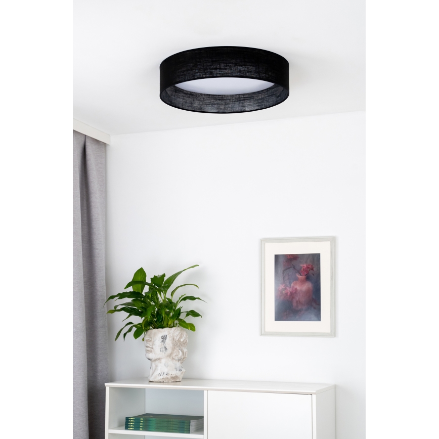 Duolla - LED Plafondlamp ROLLER LED/24W/230V diameter 45 cm zwart