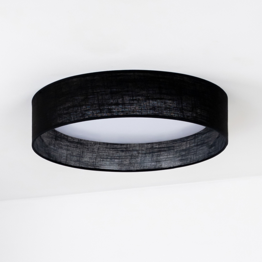 Duolla - LED Plafondlamp ROLLER LED/24W/230V diameter 45 cm zwart
