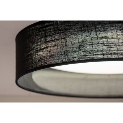 Duolla - LED Plafondlamp ROLLER LED/24W/230V diameter 45 cm zwart