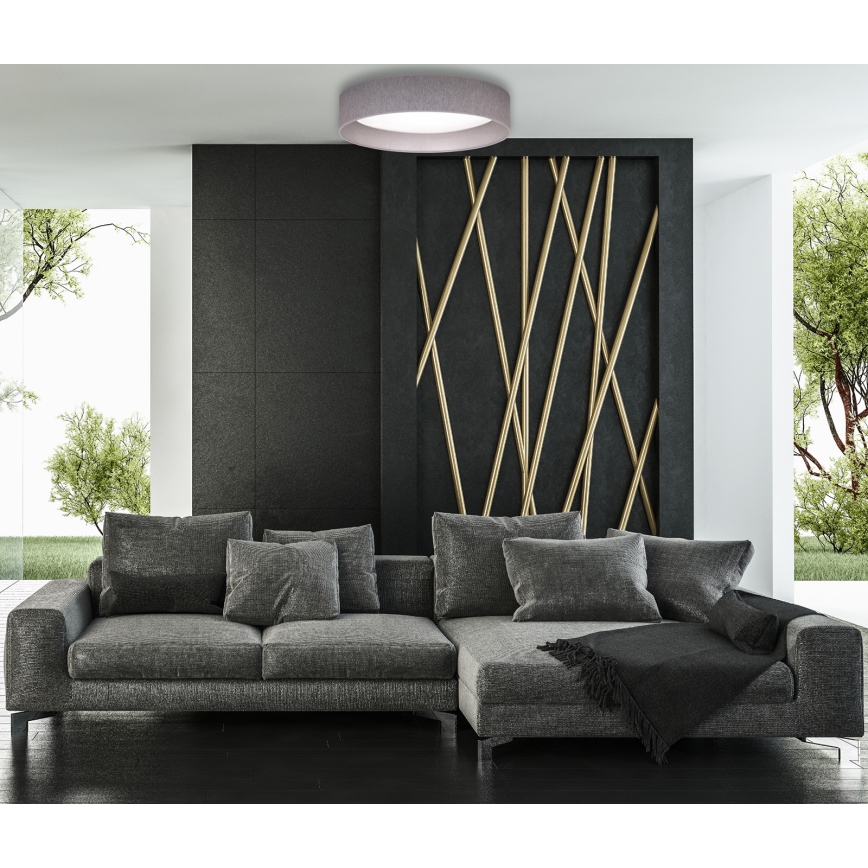 Duolla - LED Plafondlamp ROLLER LED/24W/230V donker diameter 45 cm grijs