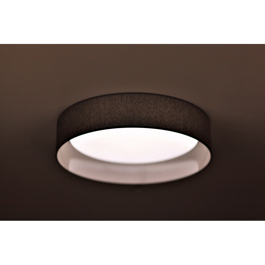 Duolla - LED Plafondlamp ROLLER LED/24W/230V donker diameter 45 cm grijs