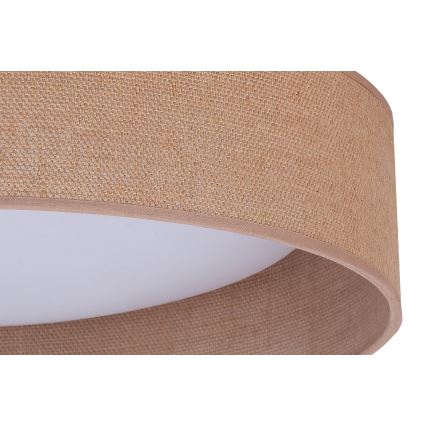 Duolla - LED Plafondlamp ROLLER LED/24W/230V lamp diameter 45 cm bruin