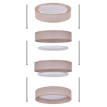 Duolla - LED Plafondlamp ROLLER LED/24W/230V lamp diameter 45 cm grijs