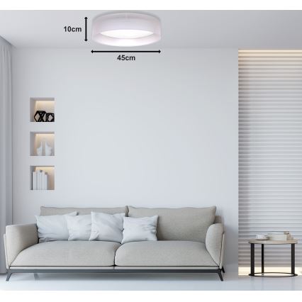 Duolla - LED Plafondlamp ROLLER LED/24W/230V lamp diameter 45 cm grijs