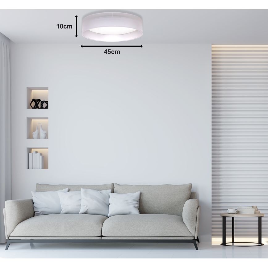 Duolla - LED Plafondlamp ROLLER LED/24W/230V lamp diameter 45 cm grijs