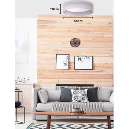 Duolla - LED Plafondlamp ROLLER LED/24W/230V lamp diameter 45 cm grijs