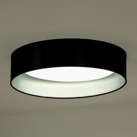 Duolla - LED Plafondlamp ROLLER LED/24W/230V zwart/zilver