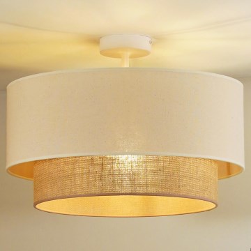 Duolla - Opbouwlamp BOHO 1xE27/15W/230V Ø 45 cm crème/bruin