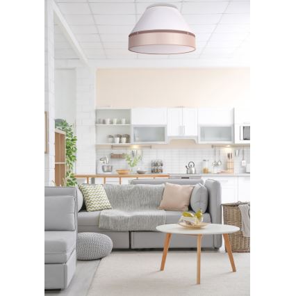 Duolla - Plafondlamp AVIGNON 1xE27/15W/230V diameter 50 cm wit/beige