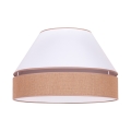 Duolla - Plafondlamp AVIGNON 1xE27/15W/230V diameter 50 cm wit/bruin