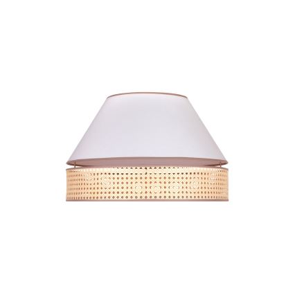 Duolla - Plafondlamp AVIGNON 1xE27/15W/230V diameter 50 cm wit/rotan