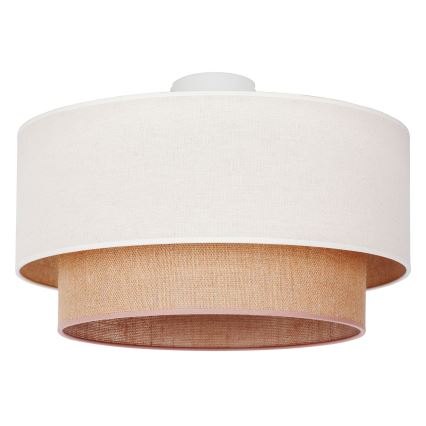 Duolla - Plafondlamp BOHO 1xE27/15W/230V diameter 45 cm beige/bruin