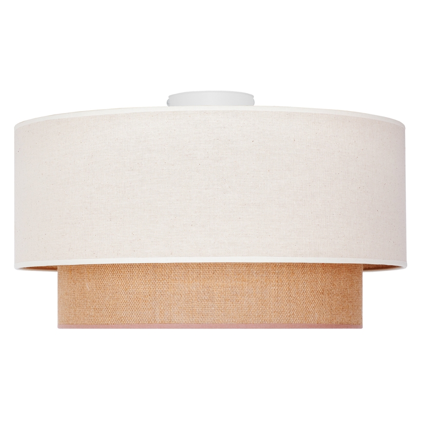 Duolla - Plafondlamp BOHO 1xE27/15W/230V diameter 45 cm beige/bruin