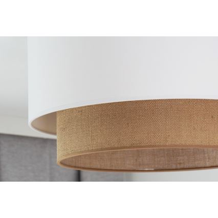Duolla - Plafondlamp BOHO 1xE27/15W/230V diameter 45 cm wit/bruin