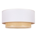 Duolla - Plafondlamp BOHO 1xE27/15W/230V Ø 45 cm creme/rotan