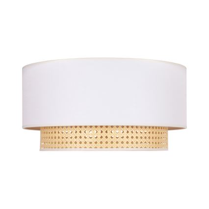 Duolla - Plafondlamp BOHO 3xE27/15W/230V diameter 60 cm crème/rotan