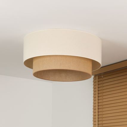 Duolla - plafondlamp BOHO 3xE27/15W/230V Ø 60 cm crème/beige