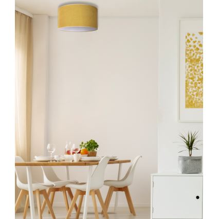 Duolla - Plafondlamp BRISTOL 1xE27/15W/230V pr. 45 cm geel/wit